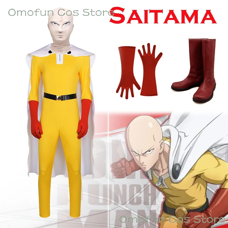 Anime Cosplay One Punch Man - s,3'g\7;ONE PUNCH-MAN Saitama Cosplay Costume Cape