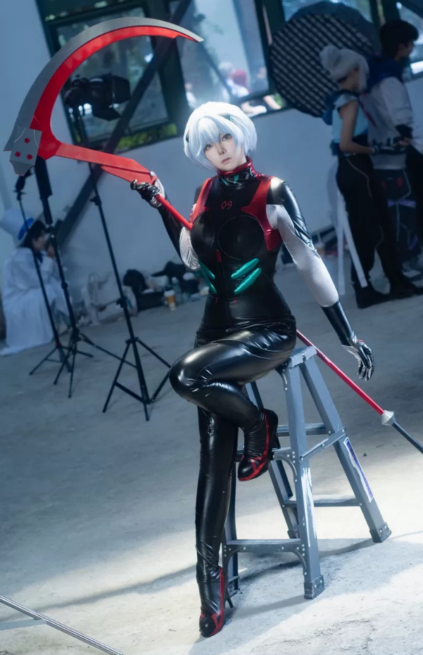 Anime Cosplay Jumpsuit - Ayanami Rei sexy black leather jumpsuit