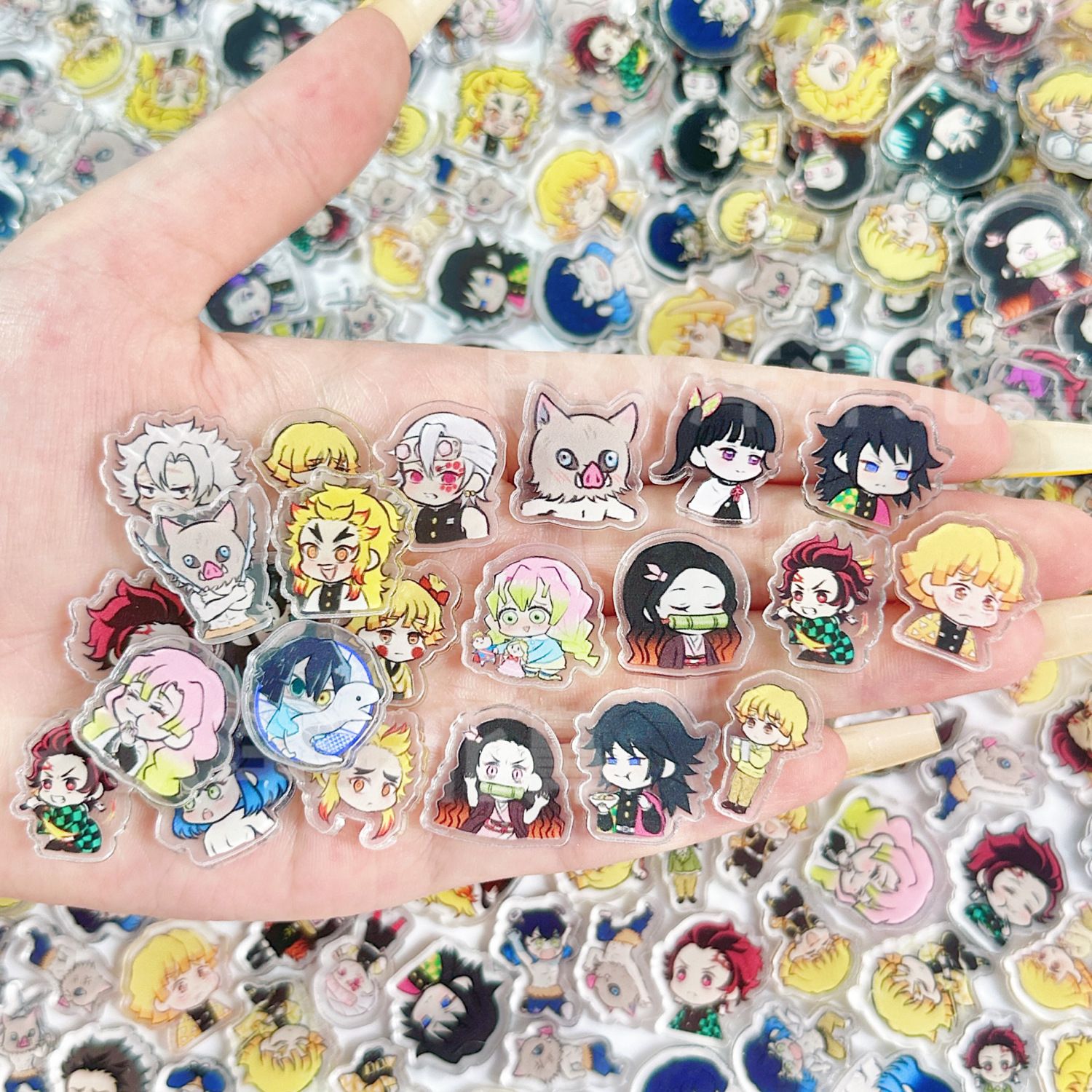 50/100Pcs 1/2cm Mini Demon Sla - Anime Cosplay Demon Slayer บทวิจารณ์และราคา