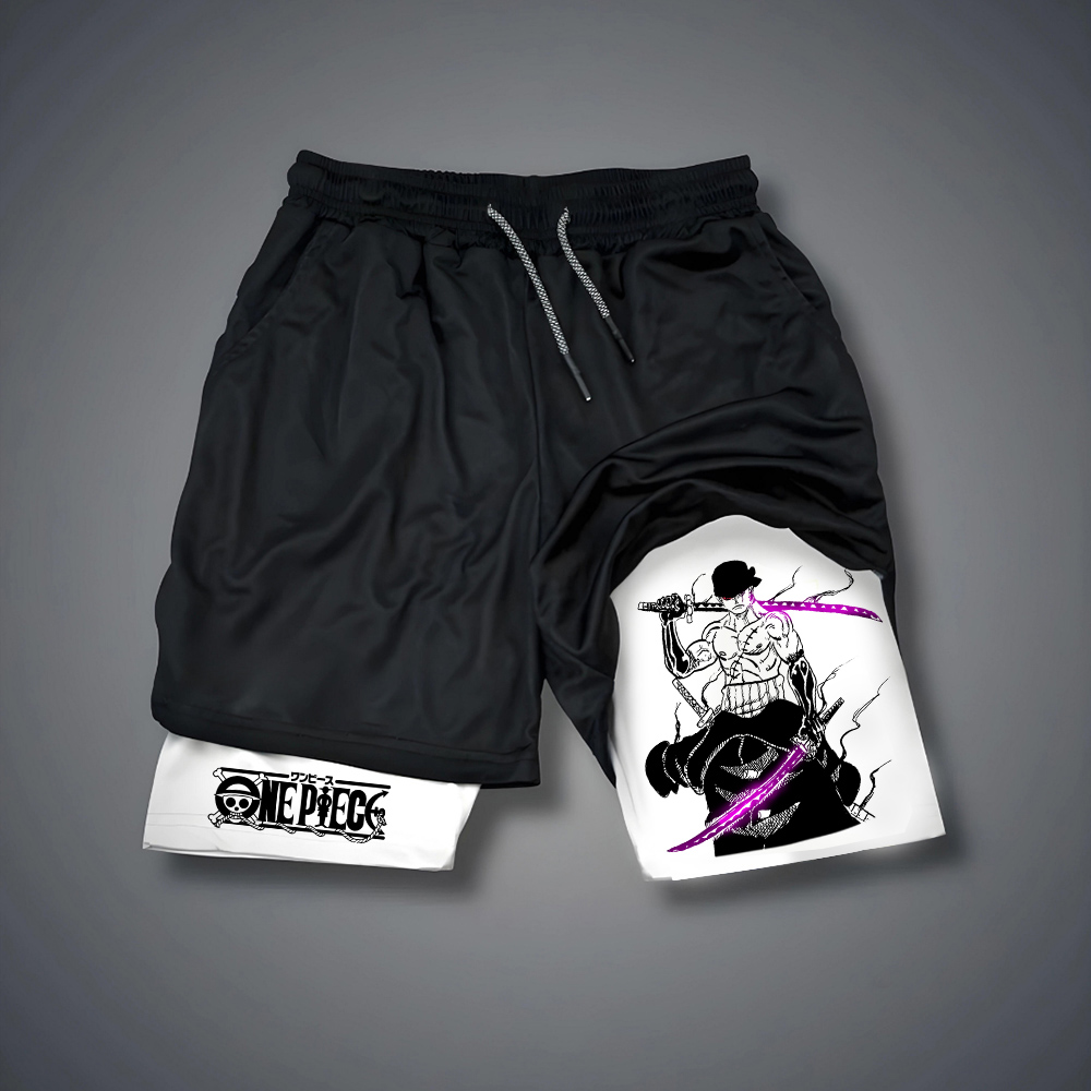 One Piece Men's Shorts Double  - Cosplay Duo Anime บทวิจารณ์และราคา