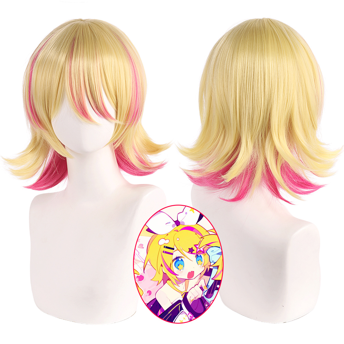 Synthetic Cosplay Wig Short Bl - Cosplay Duo Anime บทวิจารณ์และราคา