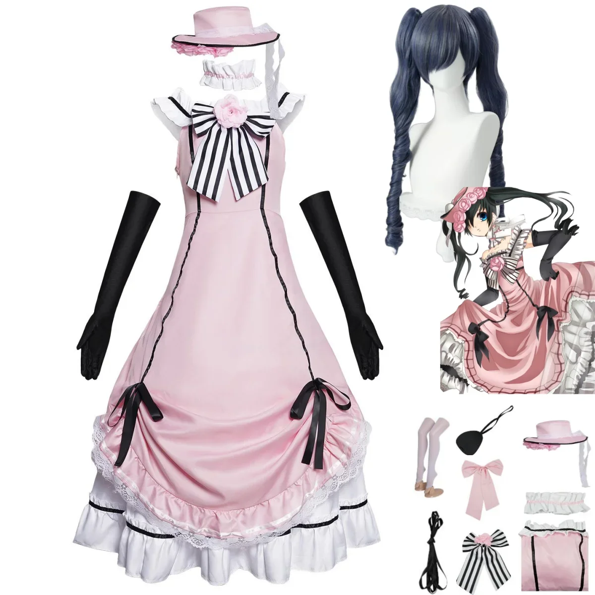 Anime Black Butler Ciel Phanto - Anime Cosplay Robin บทวิจารณ์และราคา