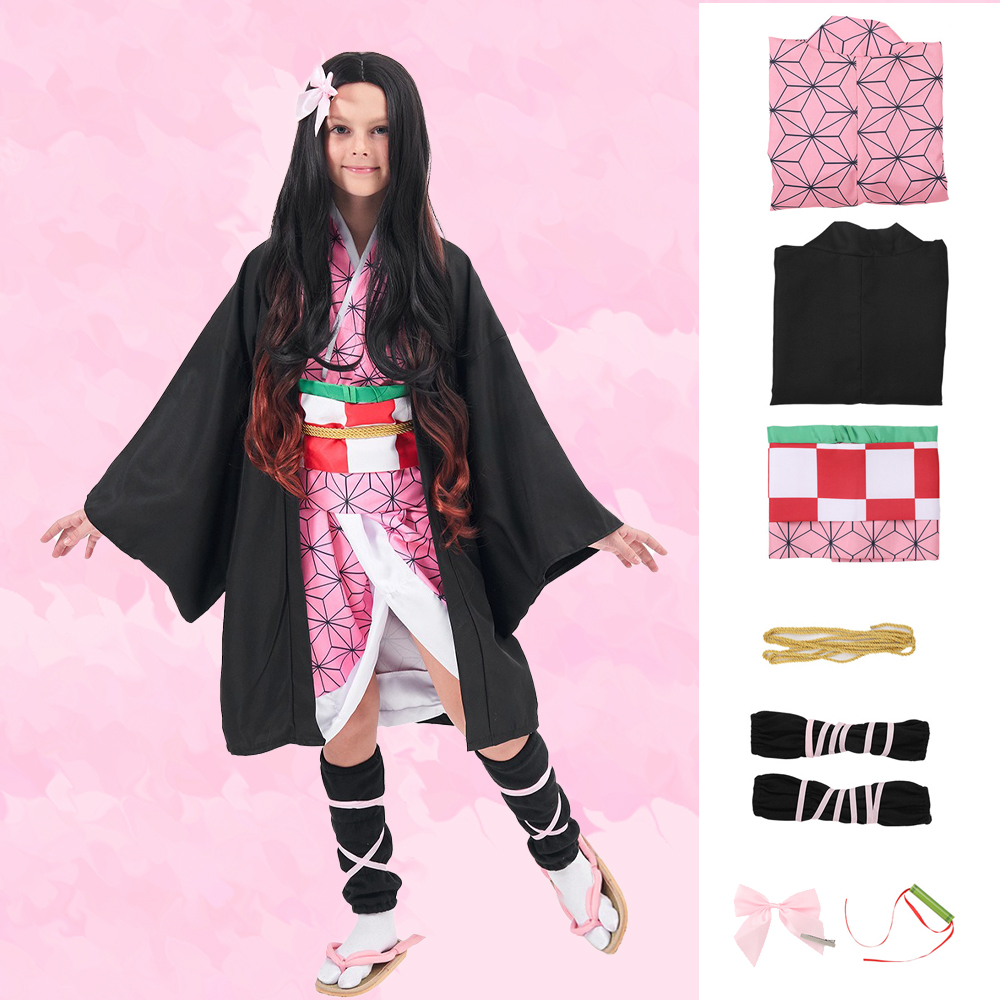 Complete Nezuko Kamado Cosplay - Anime Cosplay Demon Slayer บทวิจารณ์และราคา