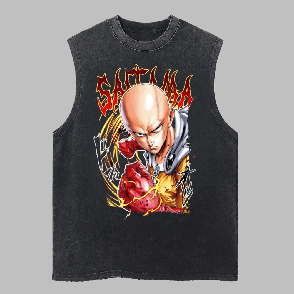 man Retro Cotton Washed Vest G - Anime Cosplay One Punch Man บทวิจารณ์และราคา