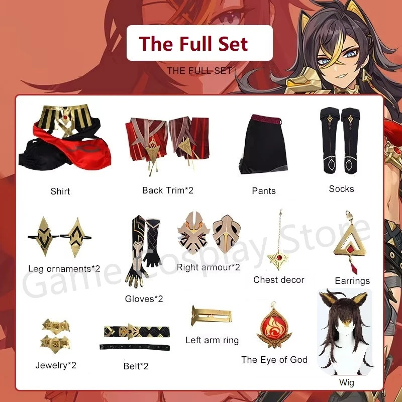 In stock Genshin Impact Dehya  - Anime Cosplay Plus Size บทวิจารณ์และราคา