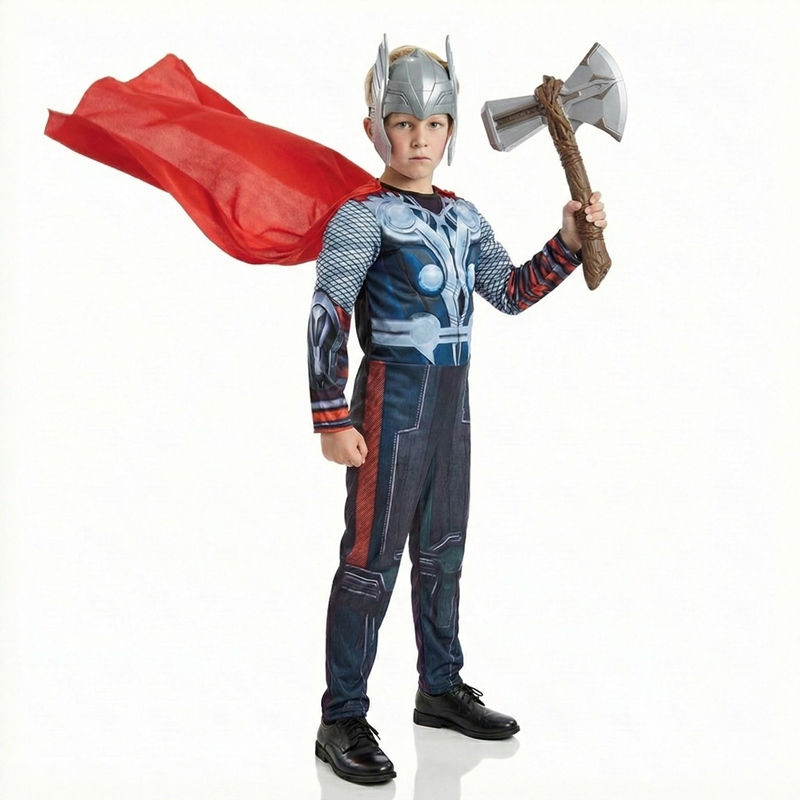 Kids Thor Superhero Cape Costu - Anime Cosplay Jumpsuit บทวิจารณ์และราคา