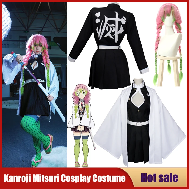 Anime Kanroji Mitsuri Cosplay  - Anime Cosplay Demon Slayer บทวิจารณ์และราคา