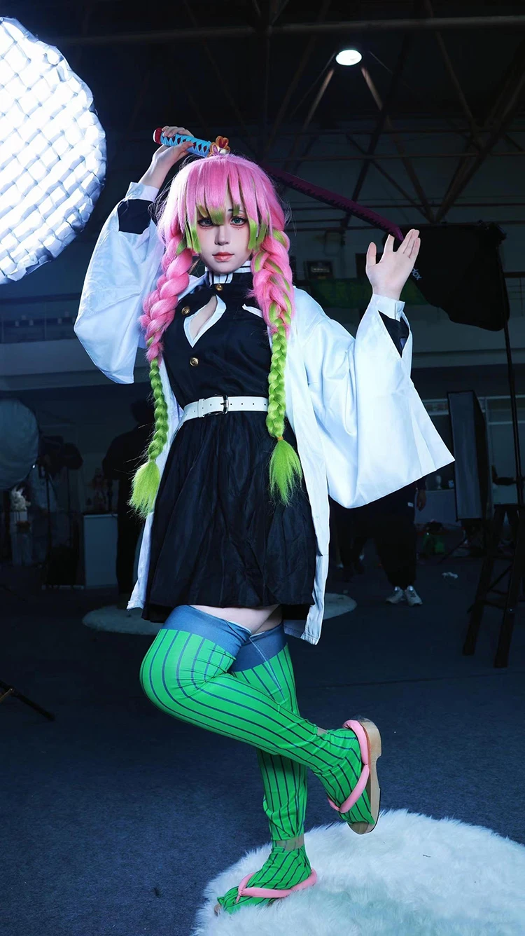 Anime Kanroji Mitsuri Cosplay  - Anime Cosplay Demon Slayer บทวิจารณ์และราคา