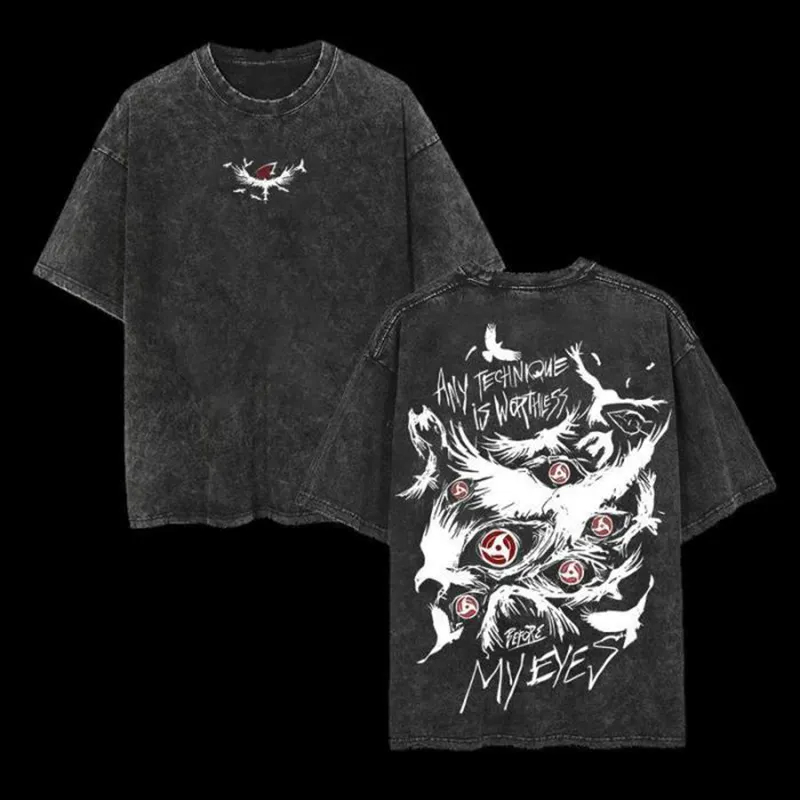 Itachi Crow T Shirt Naruto Men - Anime Cosplay Quotes บทวิจารณ์และราคา