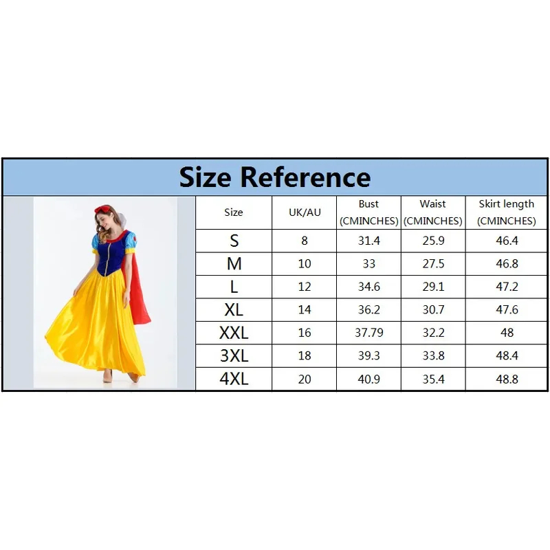 ☆SunlCos Cartoon Snow White Ha - Anime Cosplay Plus Size บทวิจารณ์และราคา