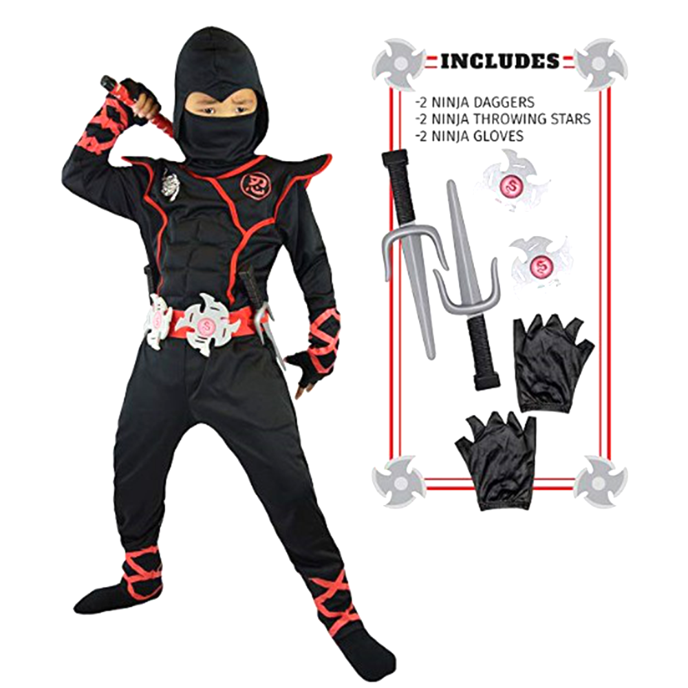 Boys Ninja Deluxe Costume With - Anime Cosplay Idea บทวิจารณ์และราคา