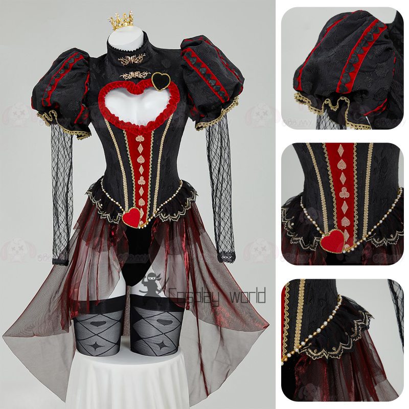 Queen of Hearts Alice in Wonde - Anime Cosplay Bodysuit บทวิจารณ์และราคา