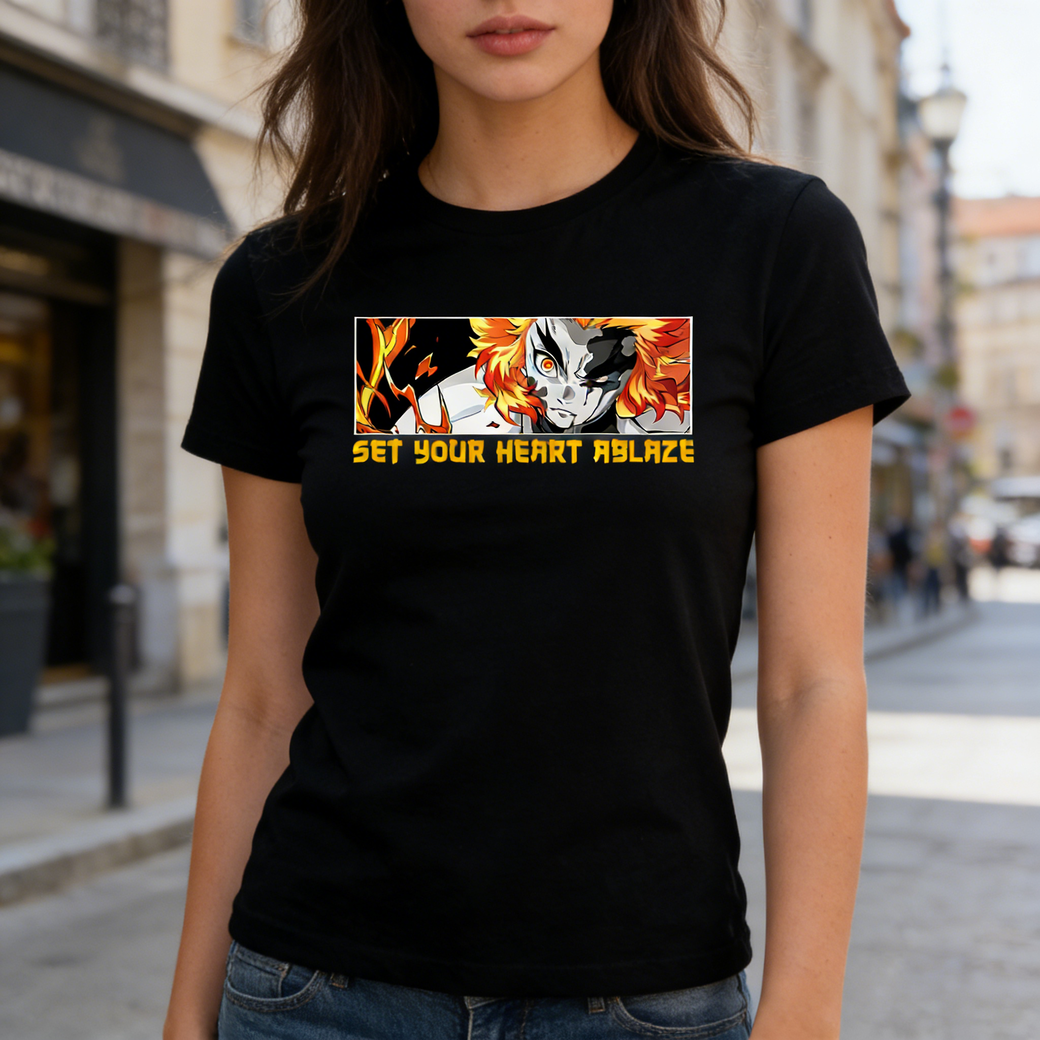 Men's Demon Slayer Rengoku T-S - Anime Cosplay Quotes บทวิจารณ์และราคา