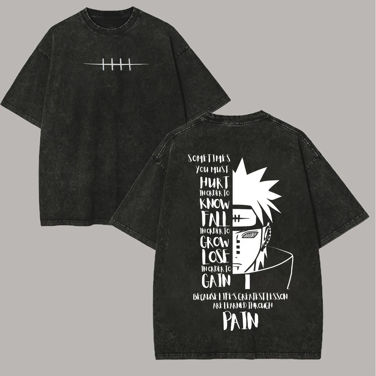 Naruto Pain T Shirt Quote Naga - Anime Cosplay Quotes บทวิจารณ์และราคา