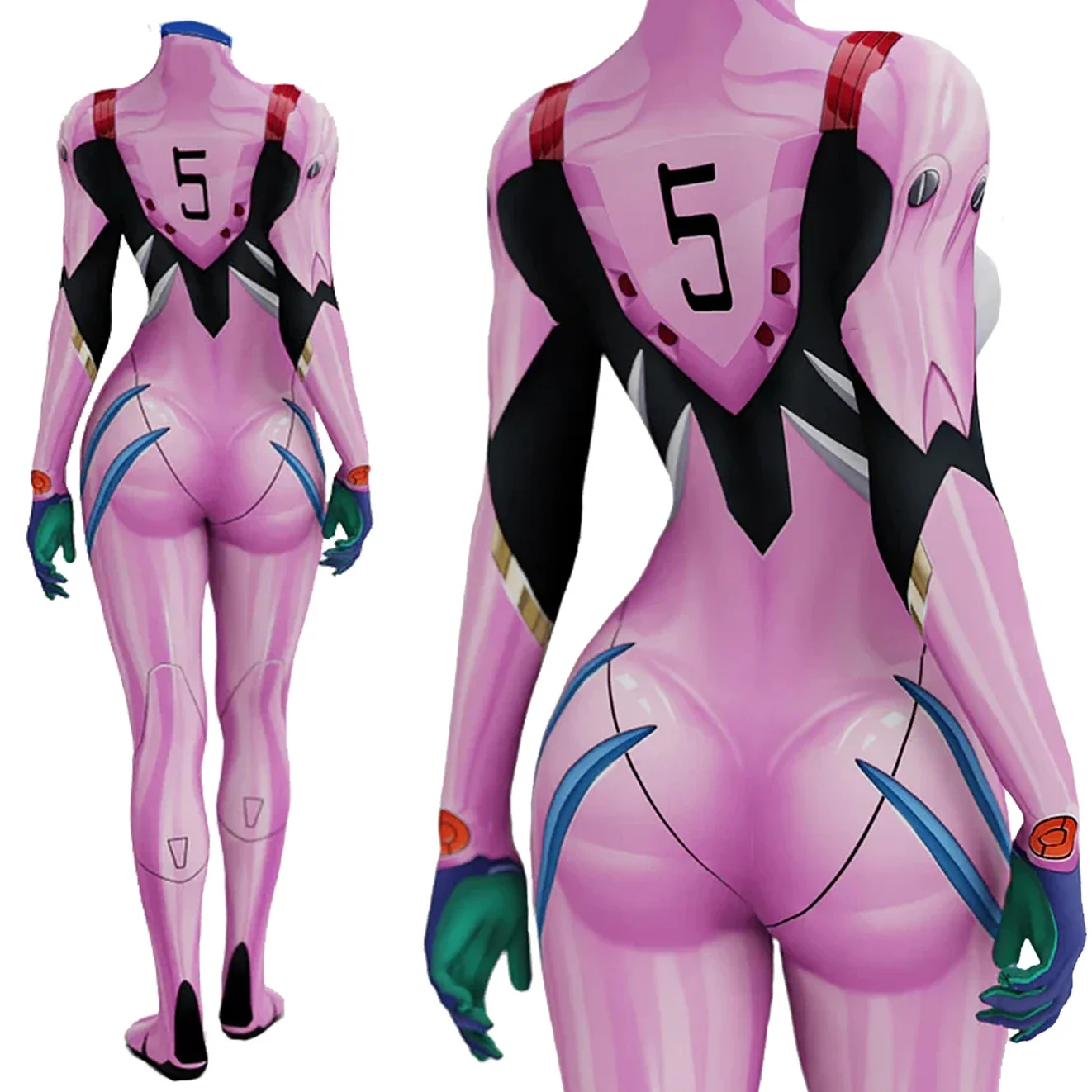 Anime EVA 05 Makinami Cosplay  - Anime Cosplay Bodysuit บทวิจารณ์และราคา