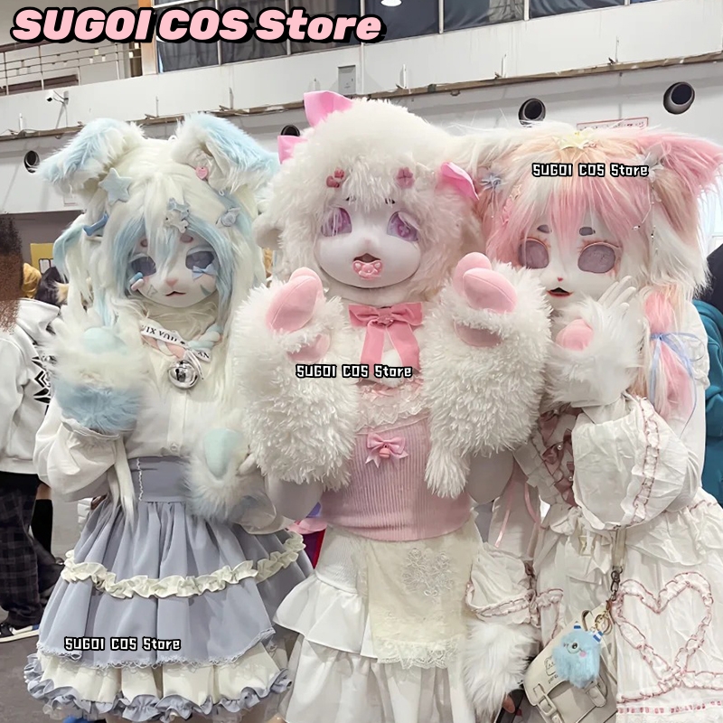 aBcSCS*Fursuit Head Kigurumi C - Anime Cosplay Mask บทวิจารณ์และราคา