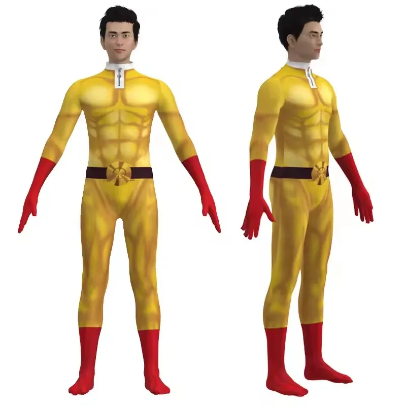 Saitama Full Cosplay Set One P - Anime Cosplay One Punch Man บทวิจารณ์และราคา