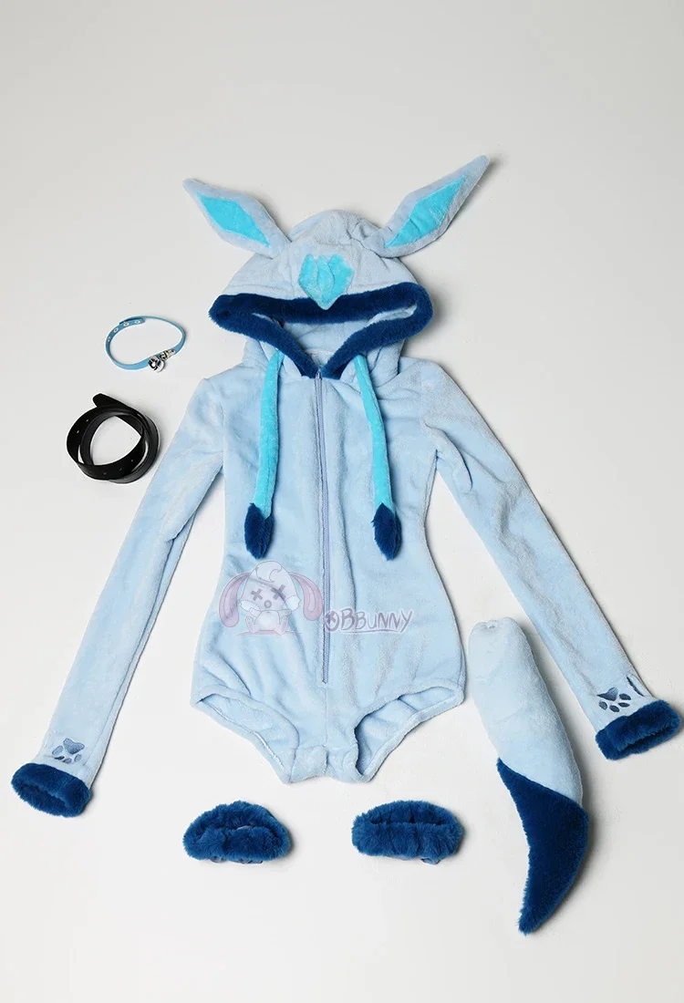 Blue Furry Vaporeon Bodysuit A - Anime Cosplay Bodysuit บทวิจารณ์และราคา