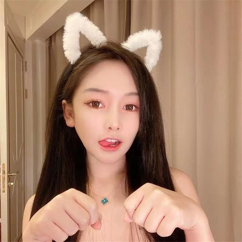 Cute Furry Kitten Ears Hairban - Anime Cosplay Korean Girl บทวิจารณ์และราคา