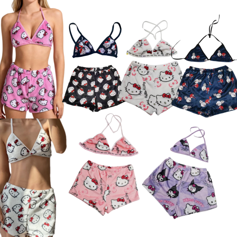 Girl Bikini Bra Shorts Hello K - Cosplay Duo Anime บทวิจารณ์และราคา