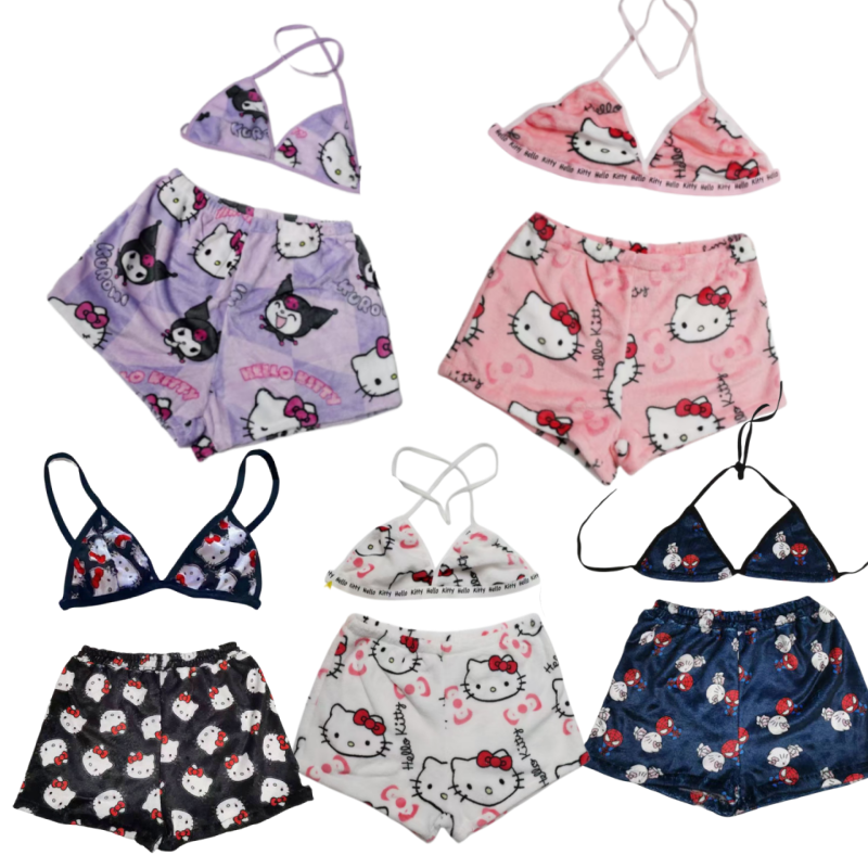 Girl Bikini Bra Shorts Hello K - Cosplay Duo Anime บทวิจารณ์และราคา