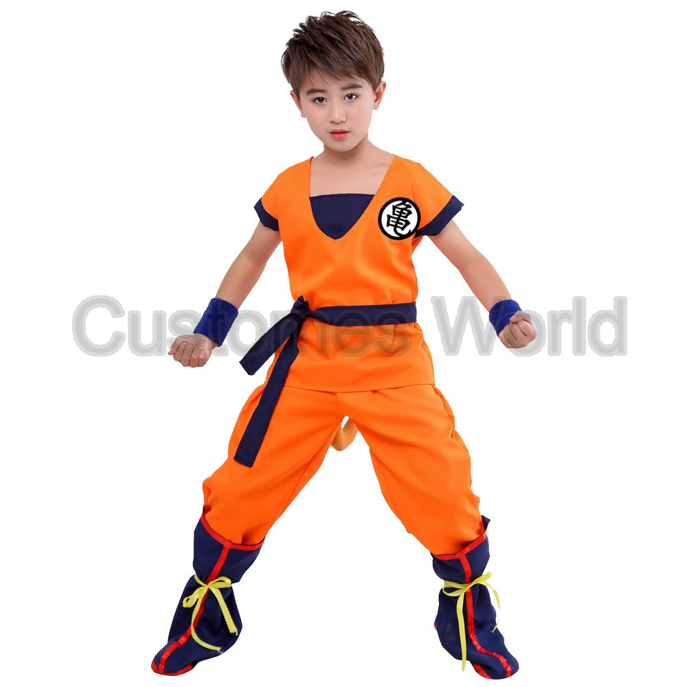Boys Girls Halloween Son Goku  - Anime Cosplay Bodysuit บทวิจารณ์และราคา