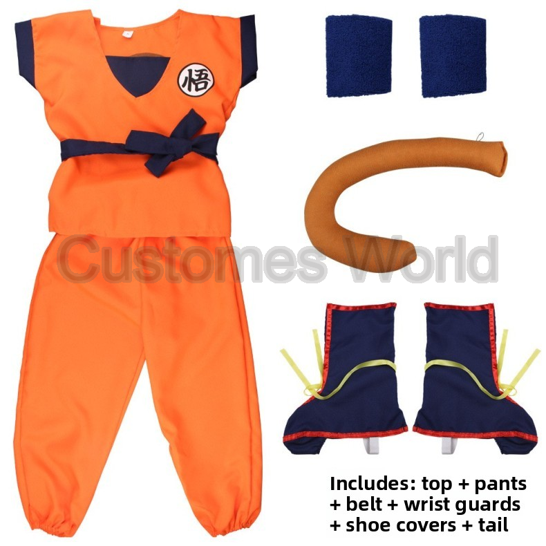 Boys Girls Halloween Son Goku  - Anime Cosplay Bodysuit บทวิจารณ์และราคา