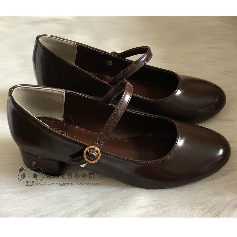 Low Heel Round Head PU Shoes G - Anime Cosplay Korean Girl บทวิจารณ์และราคา