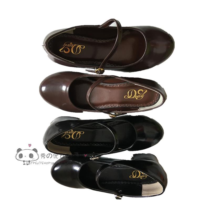Low Heel Round Head PU Shoes G - Anime Cosplay Korean Girl บทวิจารณ์และราคา