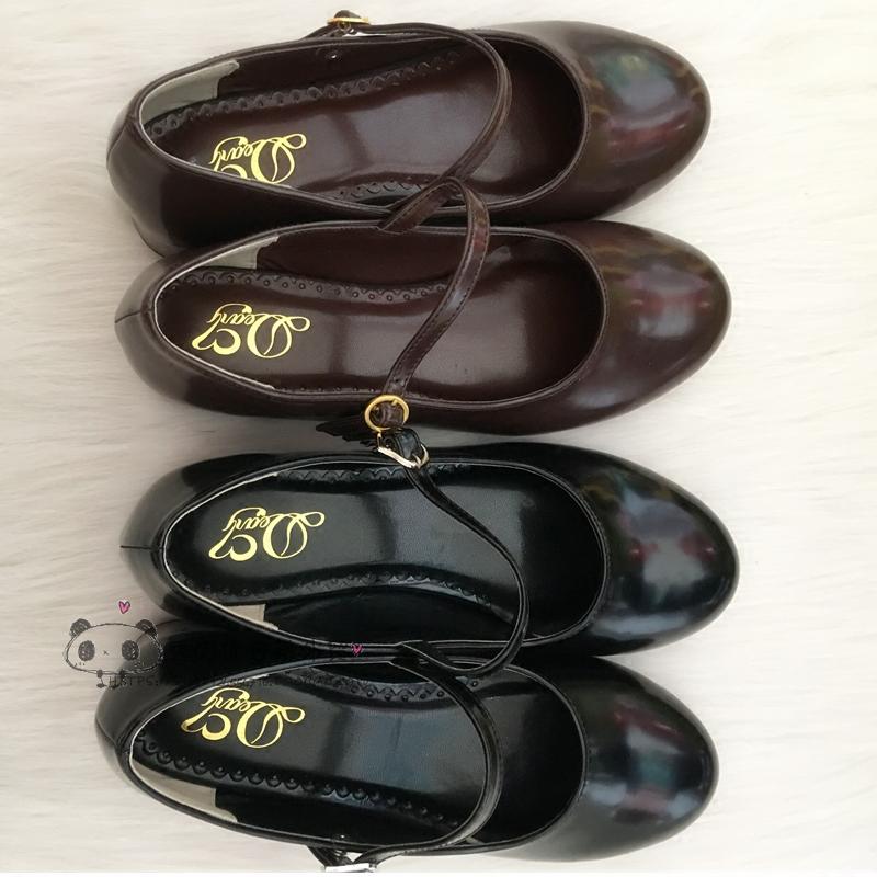 Low Heel Round Head PU Shoes G - Anime Cosplay Korean Girl บทวิจารณ์และราคา