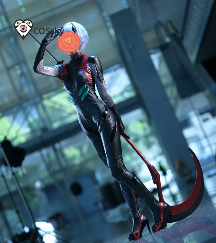 Ayanami Rei  sexy black leathe - Anime Cosplay Jumpsuit บทวิจารณ์และราคา